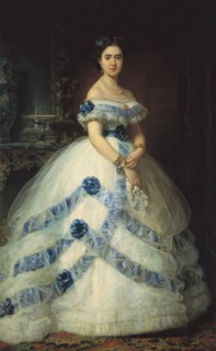 Isabel Álvarez Montes, II Marchioness of Valderas and II Duchess of Castro Enríquez, 1868. Creator: Federico de Madrazo y Kuntz.