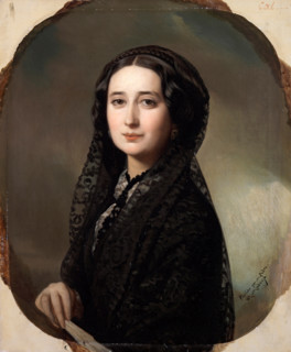 Carolina Coronado, c1855. Creator: Federico de Madrazo y Kuntz.