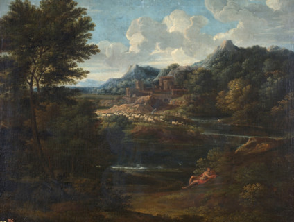 Landscape with Shepherd, 1644-45. Creator: Gaspard Dughet.