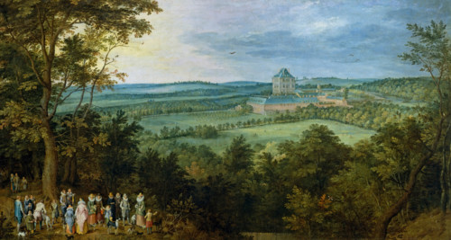 The Archdukes hunting in Mariemont, c1611. Creator: Jan Brueghel the Elder.