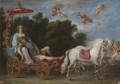 Rinaldo carried in a dream to the Fortunate Isles, between 1628 and 1630. Creator: David Teniers II.