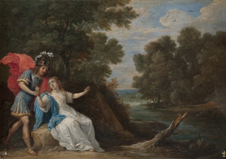 Reconciliation of Rinaldo and Armida, between 1628 and 1630. Creator: David Teniers II.