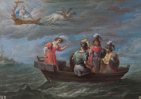 Rinaldo flees the Fortunate Isles, between 1628 and 1630. Creator: David Teniers II.