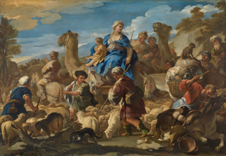 Journey of Jacob to Canaan, (or Journey of Rebecca to Canaan), c1687. Creator: Luca Giordano.