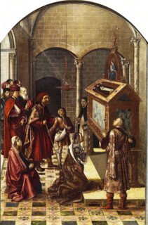 The Adoration of the Tomb of Saint Peter Martyr, between c1493 and c1499. Creator: Pedro Berruguete.