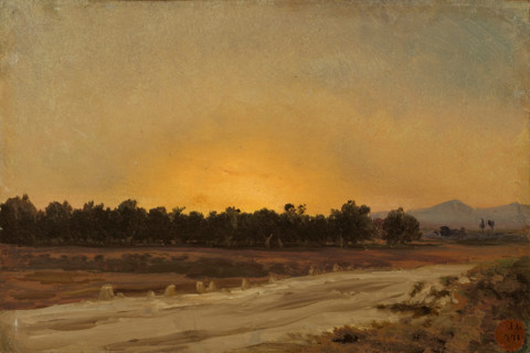 Sunset, (Elche), c1861. Creator: Carlos de Haes.