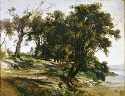 Hermitage of San Vicente de la Barquera, c1872. Creator: Carlos de Haes.