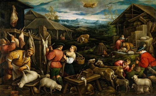 April (Taurus), late 16th century.  Creator: Francesco Bassano II.