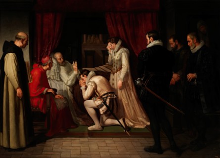 Final Moments of Philip II, 1864. Creator: Francisco Jover y Casanova.