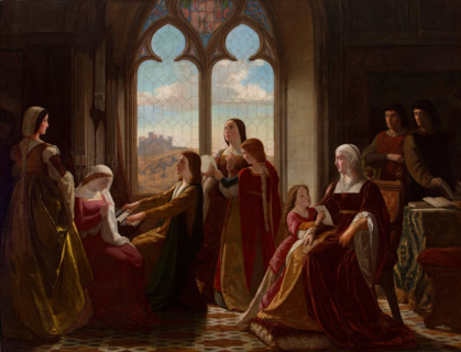 Queen Isabella the Catholic Overseeing Her Children's Education, c1864. Creator: Isidoro Santos Lozano Sirgo.