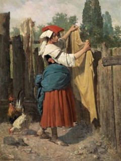 Laundress of Scarpa (Papal States), 1864.  Creator: Joaquin Agrasot y Juan.