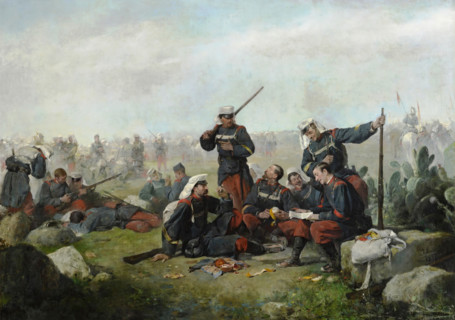 Rest During the March, c1876. Creator: José Benlliure y Gil.