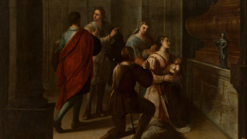Saint Didacus resuscitating two children, c1729-c1731. Creator: Juan García de Miranda.