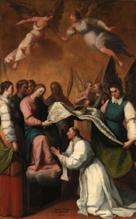 Investiture of Saint Ildefonso with the chasuble, 1603. Creator: Juan Pantoja de la Cruz.