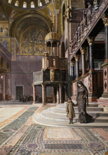 In St. Mark's Basilica, Venice, 1881. Creator: Ricardo Navarrete y Fos.