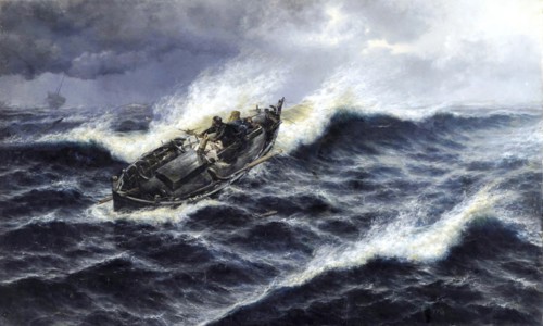 On the high seas, 1887. Creator: Salvador Abril y Blasco.