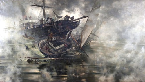 The Crash, 1892. Creator: Salvador Abril y Blasco.