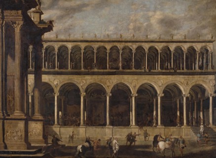 Perspective of a gymnasium, 1638. Creators: Viviano Codazzi, Domenico Gargiulo.