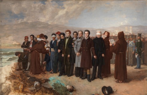 The Execution by Firing Squad of Torrijos and his Companions on the beach at Málaga, 1888. Creator: Antonio Gisbert.
