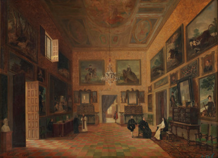 The chamber of Philip IV in the Buen Retiro Royal Palace, 1881. Creator: Vicente Poleró y Toledo.