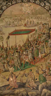 Reception of Moctezuma, (19 and 20), 1698. Creators: Juan González, Miguel González.