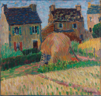 Breton houses with haystacks, c1906. Creator: Alexei Jawlensky.