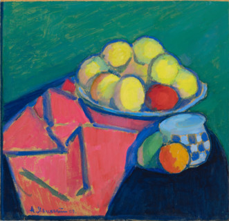 Still life with apples, 1908. Creator: Alexei Jawlensky.
