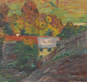 Landscape with Red Roof, Wasserburg, c1906. Creator: Alexei Jawlensky.