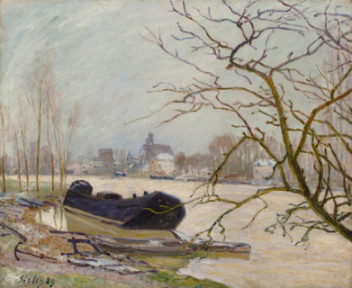 La Crue du Loing à Moret, 1889. Creator: Alfred Sisley.