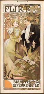 Flirt - Biscuits Lefèvre-Utile, 1900. Creator: Alphonse Mucha.