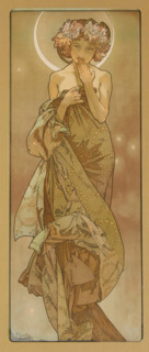 La Lune (The Moon). From the Series "The Moon and the Stars", 1902. Creator: Alphonse Mucha.