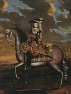 Portrait of  Duke Christian of Saxe-Eisenberg (1653-1707) on horseback, Between 1680 and 1690. Creator: Anon.