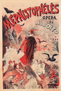 Poster for the opera "Mefistofele" by Arrigo Boito, c1895. Creator: Anon.
