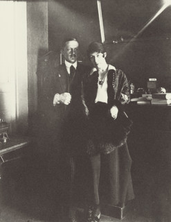 Liubov Popova with her husband Boris von Eding, 1918. Creator: Anon.