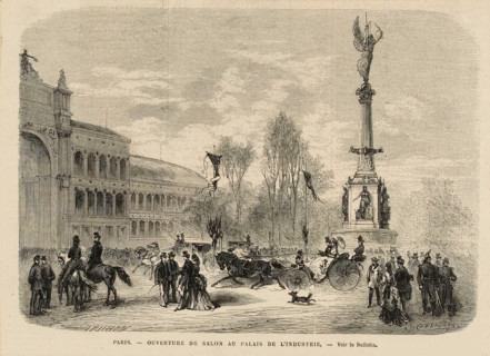 Paris. Opening of the Salon at the Palais de l'Industrie, 1869. Creator: Auguste Trichon.