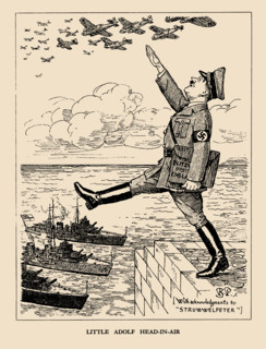 Little Adolf Head-in-Air. From "Punch", 1940. Creator: Bernard Partridge.