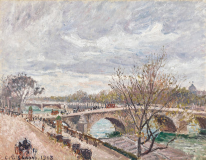 Le Pont-Royal, après-midi, temps couvert, 1903. Creator: Camille Pissarro.