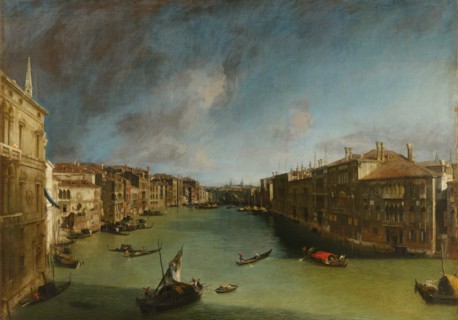 The Grand Canal from Palazzo Balbi towards the Rialto, 1723. Creator: Canaletto.