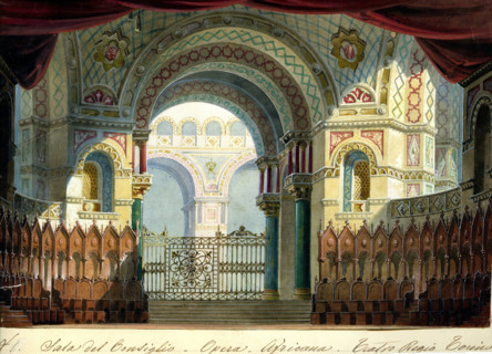 Stage design for the Opera "L'Africaine" by G. Meyerbeer, 1875. Creator: Carlo Ferrario.