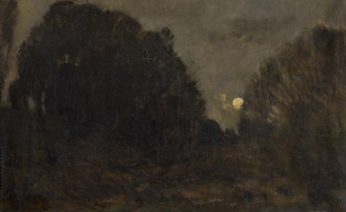 Rising moon in Barbizon. Creator: Charles Francois Daubigny.