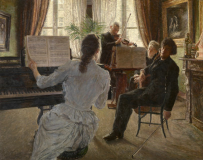 The quartet, 1891. Creator: Charles Mertens.