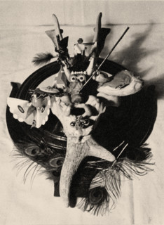Portrait of André Gide after Benjamin Péret, 1936. Creator: Claude Cahun.