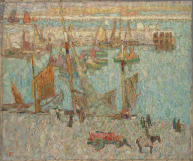 Ostend Harbour, c1913. Creator: Constant Permeke.