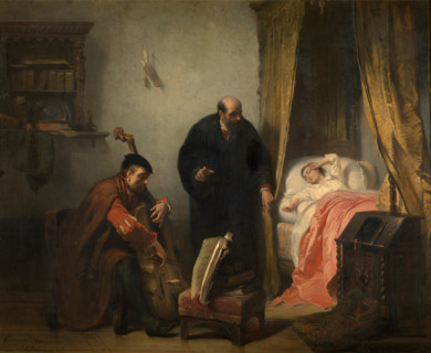 The Awakening of Michel Montaigne, 1847. Creator: Edouard Jean Conrad Hamman.