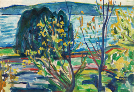 Fjordlandskap (Fjord Landscape), 1914-1926. Creator: Edvard Munch.