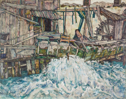 Decaying Mill (Mountain Mill), 1916. Creator: Egon Schiele.