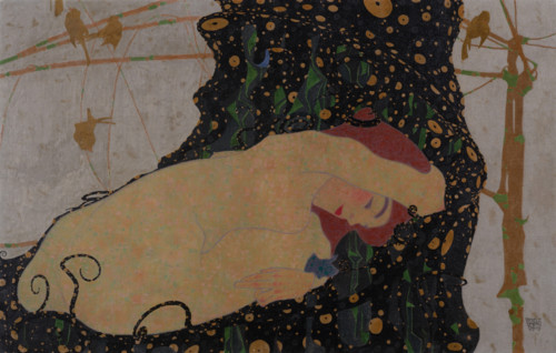Danaë, 1909. Creator: Egon Schiele.