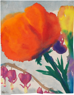 Poppy and Bleeding Heart, c1930. Creator: Emil Nolde.