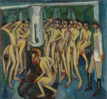 Artillerymen in the Shower, 1915. Creator: Ernst Kirchner.