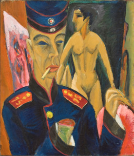 Self-Portrait as Soldier, 1915. Creator: Ernst Kirchner.
